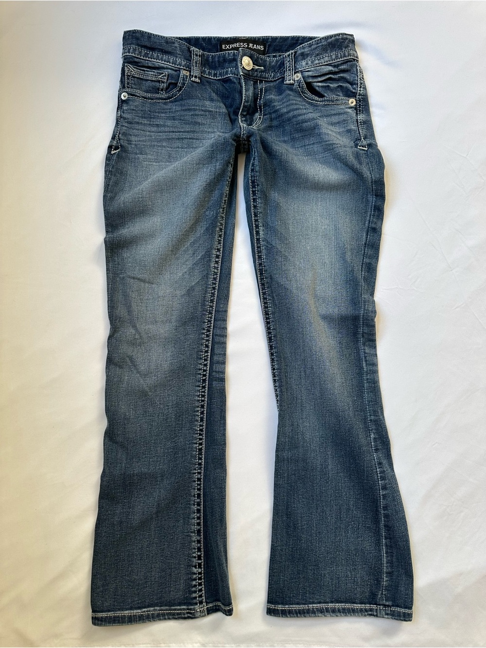 Express low rise bootcut jeans
